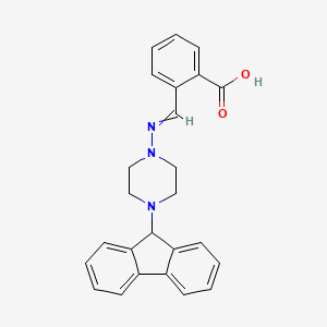 2-({[4-(9H-fluoren-9-yl)-1-piperazinyl]imino}methyl)benzoic acid