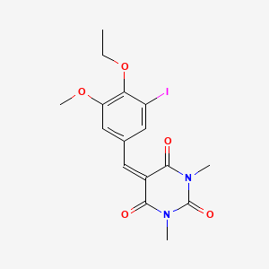 5-(4-ethoxy-3-iodo-5-methoxybenzylidene)-1,3-dimethylpyrimidine-2,4,6(1H,3H,5H)-trione