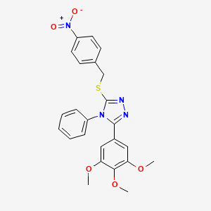 3-[(4-nitrobenzyl)thio]-4-phenyl-5-(3,4,5-trimethoxyphenyl)-4H-1,2,4-triazole