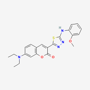 7-(diethylamino)-3-{5-[(2-methoxyphenyl)amino]-1,3,4-thiadiazol-2-yl}-2H-chromen-2-one