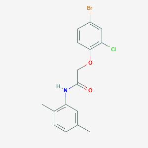 molecular formula C16H15BrClNO2 B3693699 2-(4-bromo-2-chlorophenoxy)-N-(2,5-dimethylphenyl)acetamide 