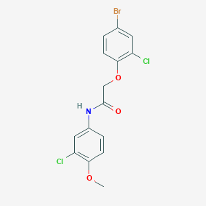 molecular formula C15H12BrCl2NO3 B3693716 2-(4-bromo-2-chlorophenoxy)-N-(3-chloro-4-methoxyphenyl)acetamide 