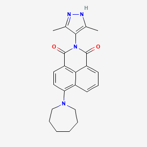 molecular formula C23H24N4O2 B3693718 6-(1-azepanyl)-2-(3,5-dimethyl-1H-pyrazol-4-yl)-1H-benzo[de]isoquinoline-1,3(2H)-dione 