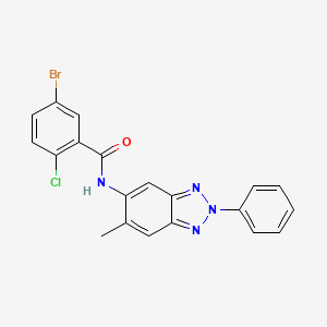 5-bromo-2-chloro-N-(6-methyl-2-phenyl-2H-benzotriazol-5-yl)benzamide