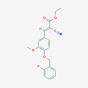 ethyl 2-cyano-3-{4-[(2-fluorobenzyl)oxy]-3-methoxyphenyl}acrylate