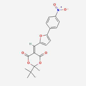 2-Tert-butyl-2-methyl-5-[[5-(4-nitrophenyl)furan-2-yl]methylidene]-1,3-dioxane-4,6-dione