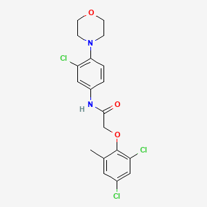 molecular formula C19H19Cl3N2O3 B3693768 N-[3-chloro-4-(morpholin-4-yl)phenyl]-2-(2,4-dichloro-6-methylphenoxy)acetamide CAS No. 6252-67-1