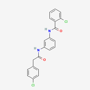 2-chloro-N-(3-{[(4-chlorophenyl)acetyl]amino}phenyl)benzamide