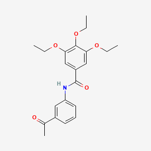 molecular formula C21H25NO5 B3693820 N-(3-acetylphenyl)-3,4,5-triethoxybenzamide 