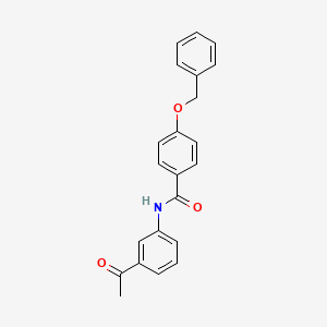 molecular formula C22H19NO3 B3693828 N-(3-acetylphenyl)-4-phenylmethoxybenzamide 