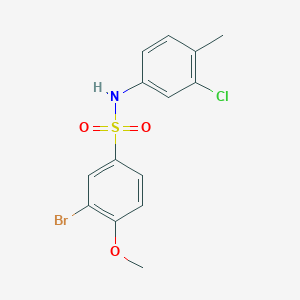 3-bromo-N-(3-chloro-4-methylphenyl)-4-methoxybenzenesulfonamide