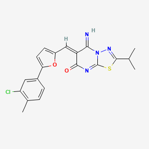 6-{[5-(3-chloro-4-methylphenyl)-2-furyl]methylene}-5-imino-2-isopropyl-5,6-dihydro-7H-[1,3,4]thiadiazolo[3,2-a]pyrimidin-7-one