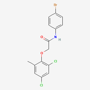 molecular formula C15H12BrCl2NO2 B3693858 N-(4-bromophenyl)-2-(2,4-dichloro-6-methylphenoxy)acetamide 