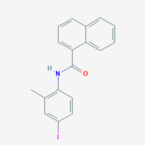 molecular formula C18H14INO B3693861 N-(4-iodo-2-methylphenyl)naphthalene-1-carboxamide CAS No. 6255-15-8