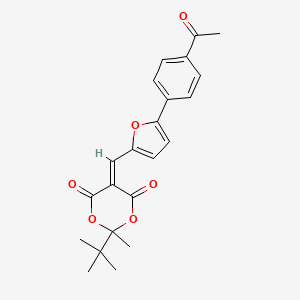 5-{[5-(4-acetylphenyl)-2-furyl]methylene}-2-tert-butyl-2-methyl-1,3-dioxane-4,6-dione