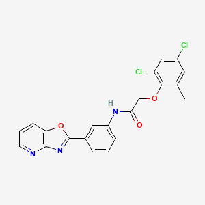 2-(2,4-dichloro-6-methylphenoxy)-N-(3-[1,3]oxazolo[4,5-b]pyridin-2-ylphenyl)acetamide