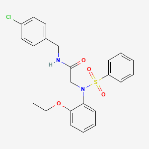 molecular formula C23H23ClN2O4S B3693912 N~1~-(4-chlorobenzyl)-N~2~-(2-ethoxyphenyl)-N~2~-(phenylsulfonyl)glycinamide 