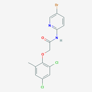 molecular formula C14H11BrCl2N2O2 B3693917 N-(5-bromo-2-pyridinyl)-2-(2,4-dichloro-6-methylphenoxy)acetamide 