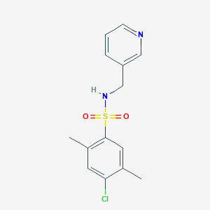 4-chloro-2,5-dimethyl-N-(pyridin-3-ylmethyl)benzenesulfonamide