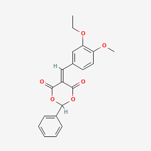 5-(3-ethoxy-4-methoxybenzylidene)-2-phenyl-1,3-dioxane-4,6-dione