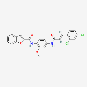 N-(4-{[3-(2,4-dichlorophenyl)acryloyl]amino}-2-methoxyphenyl)-1-benzofuran-2-carboxamide