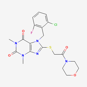 molecular formula C20H21ClFN5O4S B3694033 7-(2-chloro-6-fluorobenzyl)-1,3-dimethyl-8-{[2-(4-morpholinyl)-2-oxoethyl]thio}-3,7-dihydro-1H-purine-2,6-dione 