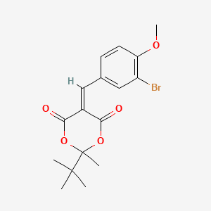 molecular formula C17H19BrO5 B3694064 5-(3-bromo-4-methoxybenzylidene)-2-tert-butyl-2-methyl-1,3-dioxane-4,6-dione 