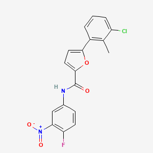 5-(3-chloro-2-methylphenyl)-N-(4-fluoro-3-nitrophenyl)-2-furamide