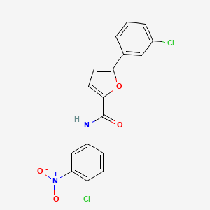 molecular formula C17H10Cl2N2O4 B3694103 N-(4-chloro-3-nitrophenyl)-5-(3-chlorophenyl)-2-furamide 