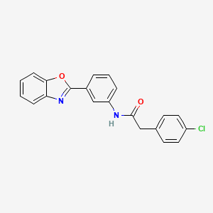 N-[3-(1,3-benzoxazol-2-yl)phenyl]-2-(4-chlorophenyl)acetamide