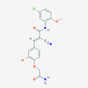 3-[4-(2-amino-2-oxoethoxy)-3-bromophenyl]-N-(5-chloro-2-methoxyphenyl)-2-cyanoacrylamide