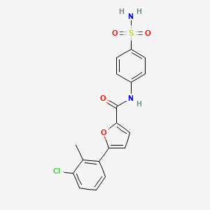 N-[4-(aminosulfonyl)phenyl]-5-(3-chloro-2-methylphenyl)-2-furamide