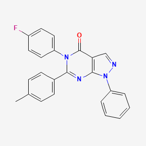 5-(4-fluorophenyl)-6-(4-methylphenyl)-1-phenyl-1,5-dihydro-4H-pyrazolo[3,4-d]pyrimidin-4-one