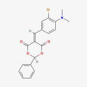 5-[3-bromo-4-(dimethylamino)benzylidene]-2-phenyl-1,3-dioxane-4,6-dione