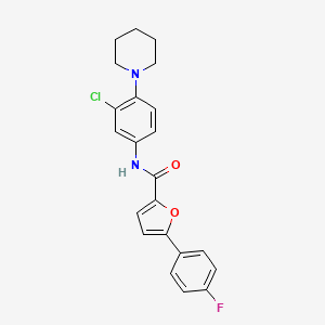 N-[3-chloro-4-(1-piperidinyl)phenyl]-5-(4-fluorophenyl)-2-furamide