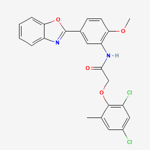 N-[5-(1,3-benzoxazol-2-yl)-2-methoxyphenyl]-2-(2,4-dichloro-6-methylphenoxy)acetamide