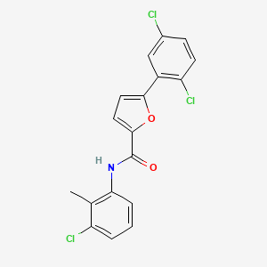 molecular formula C18H12Cl3NO2 B3694236 N-(3-chloro-2-methylphenyl)-5-(2,5-dichlorophenyl)-2-furamide 