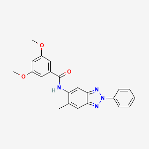 3,5-dimethoxy-N-(6-methyl-2-phenyl-2H-1,2,3-benzotriazol-5-yl)benzamide