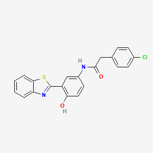 N-[3-(1,3-benzothiazol-2-yl)-4-hydroxyphenyl]-2-(4-chlorophenyl)acetamide