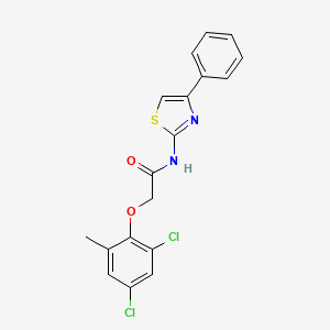 molecular formula C18H14Cl2N2O2S B3694260 2-(2,4-dichloro-6-methylphenoxy)-N-(4-phenyl-1,3-thiazol-2-yl)acetamide 