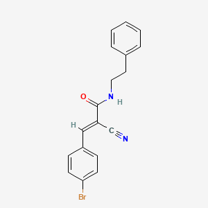 3-(4-bromophenyl)-2-cyano-N-(2-phenylethyl)acrylamide