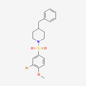 4-benzyl-1-[(3-bromo-4-methoxyphenyl)sulfonyl]piperidine