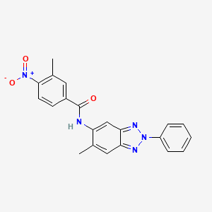 3-methyl-N-(6-methyl-2-phenyl-2H-1,2,3-benzotriazol-5-yl)-4-nitrobenzamide