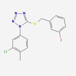 1-(3-chloro-4-methylphenyl)-5-[(3-iodobenzyl)thio]-1H-tetrazole