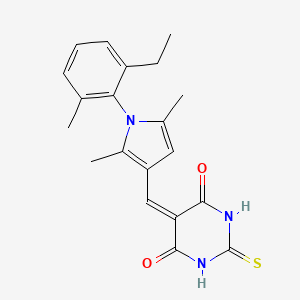 5-{[1-(2-ethyl-6-methylphenyl)-2,5-dimethyl-1H-pyrrol-3-yl]methylene}-2-thioxodihydro-4,6(1H,5H)-pyrimidinedione