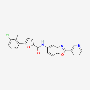 5-(3-chloro-2-methylphenyl)-N-[2-(3-pyridinyl)-1,3-benzoxazol-5-yl]-2-furamide