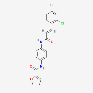 molecular formula C20H14Cl2N2O3 B3694384 N-(4-{[3-(2,4-dichlorophenyl)acryloyl]amino}phenyl)-2-furamide 