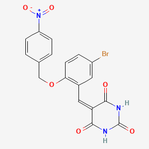 5-{5-bromo-2-[(4-nitrobenzyl)oxy]benzylidene}-2,4,6(1H,3H,5H)-pyrimidinetrione