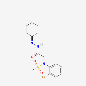 N-(2-bromophenyl)-N-{2-[2-(4-tert-butylcyclohexylidene)hydrazino]-2-oxoethyl}methanesulfonamide