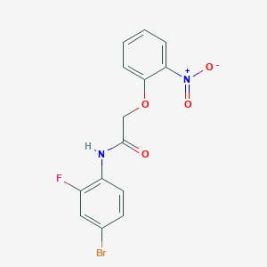 molecular formula C14H10BrFN2O4 B3694495 N-(4-bromo-2-fluorophenyl)-2-(2-nitrophenoxy)acetamide 